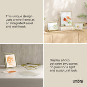 UMBRA - Prisma Picture Frame | Modern Geometric Photo Frame Home & Kitchen Chrome 8x10" (20x25 cm)
