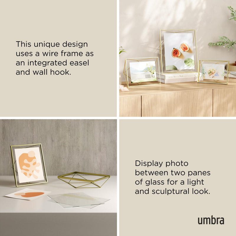 UMBRA - Prisma Picture Frame | Modern Geometric Photo Frame Home & Kitchen Chrome 8x10" (20x25 cm)