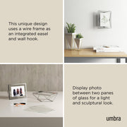 UMBRA - Prisma Picture Frame | Modern Geometric Photo Frame Home & Kitchen Chrome 8x10" (20x25 cm)