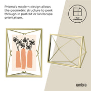 UMBRA - Prisma Picture Frame | Modern Geometric Photo Frame Home & Kitchen Chrome 8x10" (20x25 cm)