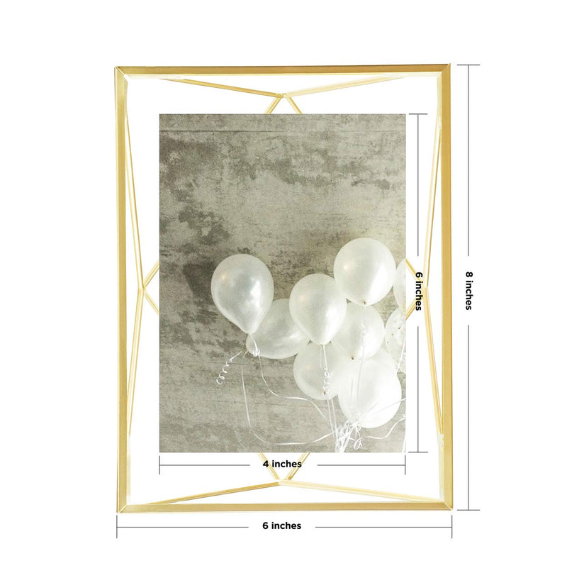 UMBRA - Prisma Picture Frame | Modern Geometric Photo Frame Home & Kitchen Matte - Brass 4x6" (10x15 cm)