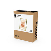 UMBRA - Prisma Picture Frame | Modern Geometric Photo Frame Home & Kitchen Matte - Brass 5x7" (13x18 cm)