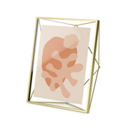 UMBRA - Prisma Picture Frame | Modern Geometric Photo Frame Home & Kitchen Matte - Brass 8x10" (20x25 cm)