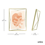 UMBRA - Prisma Picture Frame | Modern Geometric Photo Frame Home & Kitchen Matte - Brass 8x10" (20x25 cm)