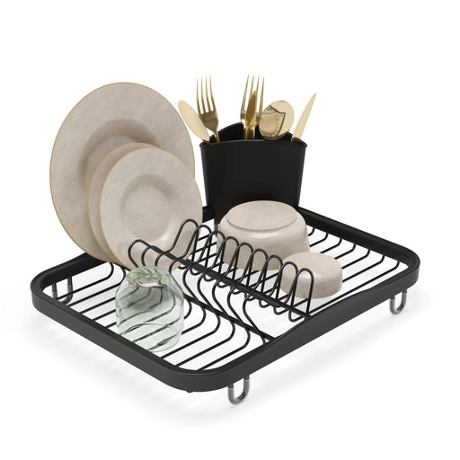 UMBRA - Sinkin Dish Rack | Compact Over - Sink Drying Rack for Kitchen Counters Home & Kitchen Black