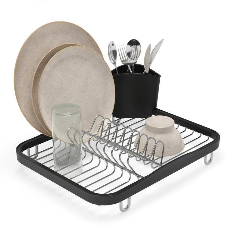 UMBRA - Sinkin Dish Rack | Compact Over - Sink Drying Rack for Kitchen Counters Home & Kitchen Smoke - Nickel