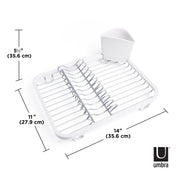 UMBRA - Sinkin Dish Rack | Compact Over - Sink Drying Rack for Kitchen Counters Home & Kitchen White - Nickel