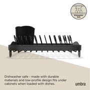 UMBRA - Sinkin Dish Rack | Compact Over - Sink Drying Rack for Kitchen Counters Home & Kitchen White - Nickel