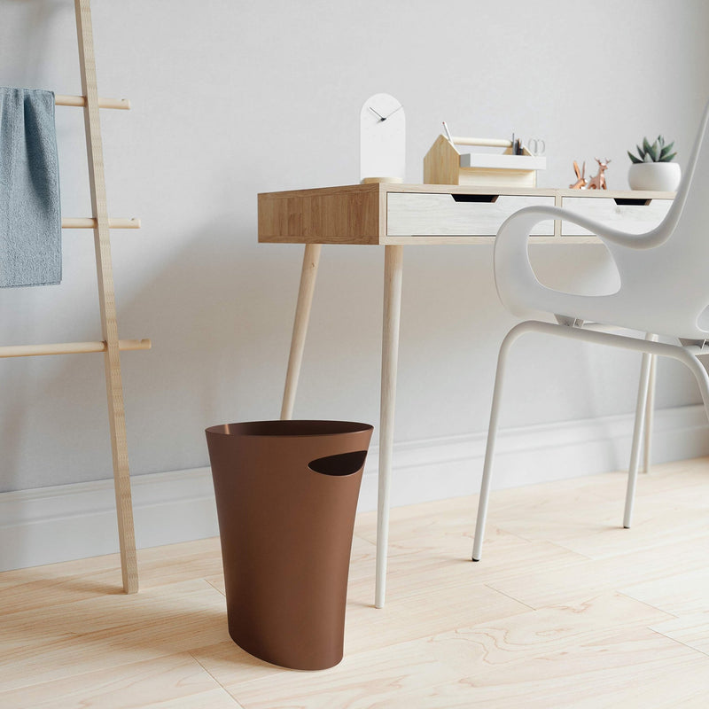 UMBRA - Skinny Trash Can | Slim Space - Saving Waste Bin for Home and Office Home & Kitchen Bronze