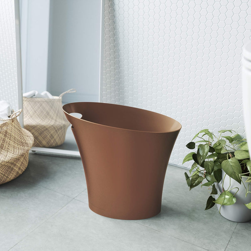 UMBRA - Skinny Trash Can | Slim Space - Saving Waste Bin for Home and Office Home & Kitchen Bronze