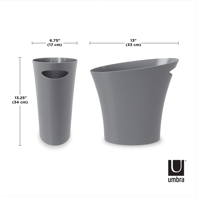 UMBRA - Skinny Trash Can | Slim Space - Saving Waste Bin for Home and Office Home & Kitchen Charcoal