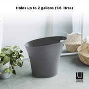 UMBRA - Skinny Trash Can | Slim Space - Saving Waste Bin for Home and Office Home & Kitchen Charcoal