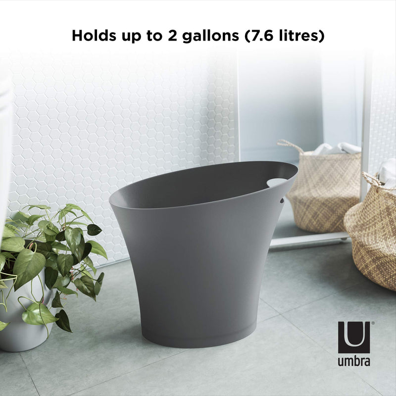 UMBRA - Skinny Trash Can | Slim Space - Saving Waste Bin for Home and Office Home & Kitchen Charcoal