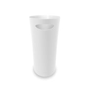 UMBRA - Skinny Trash Can | Slim Space - Saving Waste Bin for Home and Office Home & Kitchen Metallic - White