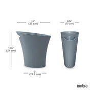 UMBRA - Skinny Trash Can | Slim Space - Saving Waste Bin for Home and Office Home & Kitchen Slate Blue