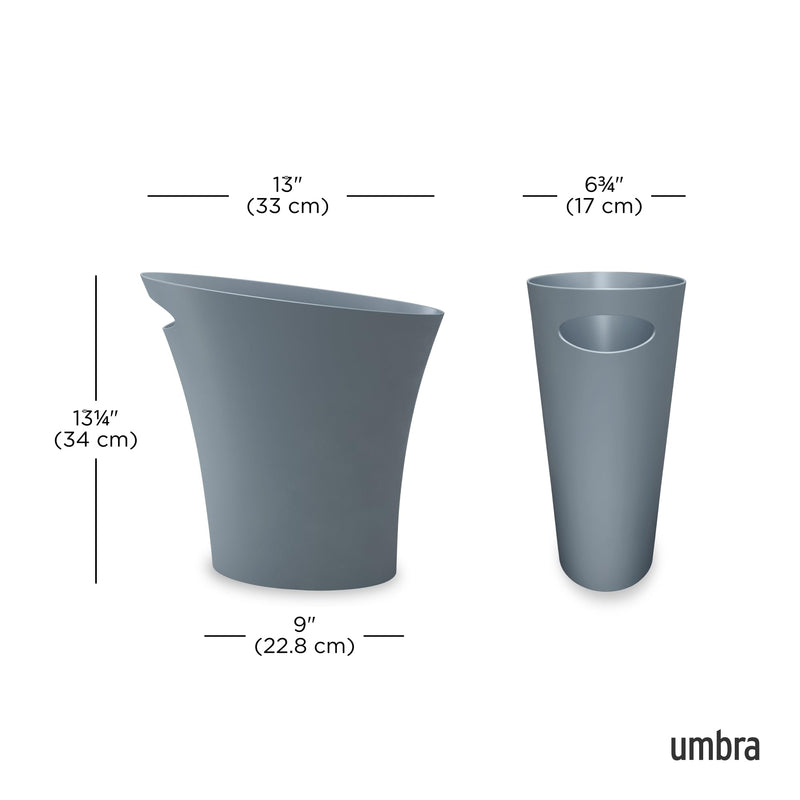 UMBRA - Skinny Trash Can | Slim Space - Saving Waste Bin for Home and Office Home & Kitchen Slate Blue
