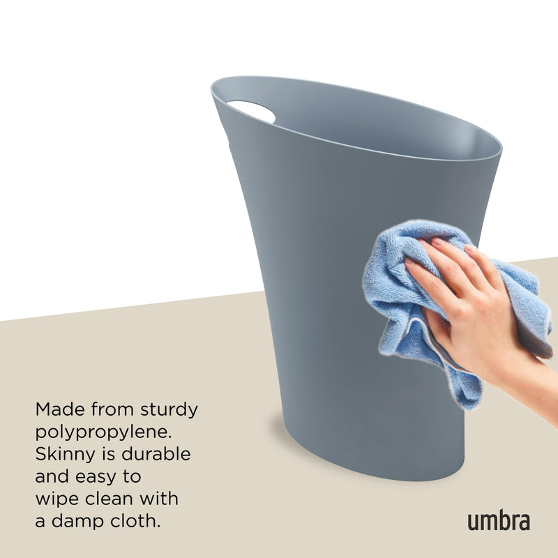 UMBRA - Skinny Trash Can | Slim Space - Saving Waste Bin for Home and Office Home & Kitchen Slate Blue