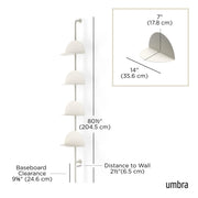 UMBRA - Solis Adjustable Standing Shelf Home & Kitchen Black