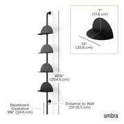 UMBRA - Solis Adjustable Standing Shelf Home & Kitchen Black