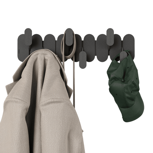 UMBRA - Tempo 6 Wall Hook _ Black Home & Kitchen