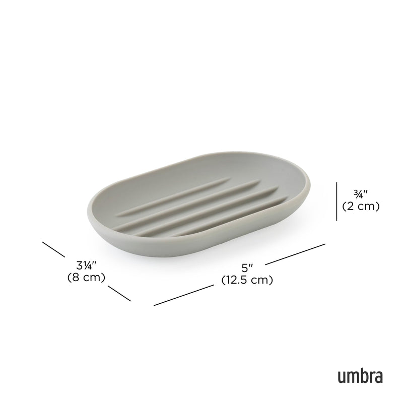 UMBRA - Touch - Soap Dish | Bathroom Countertop Soap Tray and Draining Dish Home & Kitchen Grey
