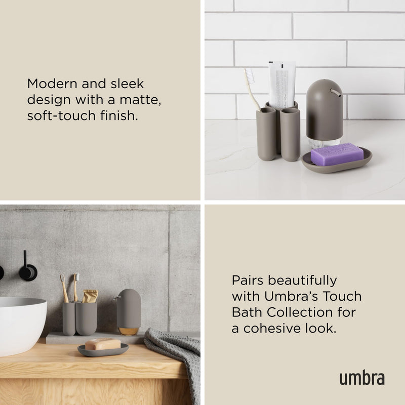 UMBRA - Touch - Soap Dish | Bathroom Countertop Soap Tray and Draining Dish Home & Kitchen Grey