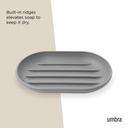 UMBRA - Touch - Soap Dish | Bathroom Countertop Soap Tray and Draining Dish Home & Kitchen Grey