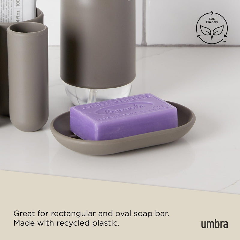 UMBRA - Touch - Soap Dish | Bathroom Countertop Soap Tray and Draining Dish Home & Kitchen Grey