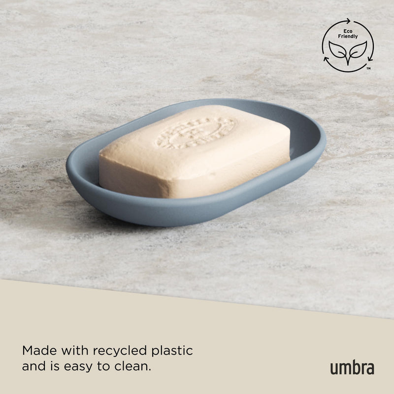UMBRA - Touch - Soap Dish | Bathroom Countertop Soap Tray and Draining Dish Home & Kitchen Slate Blue