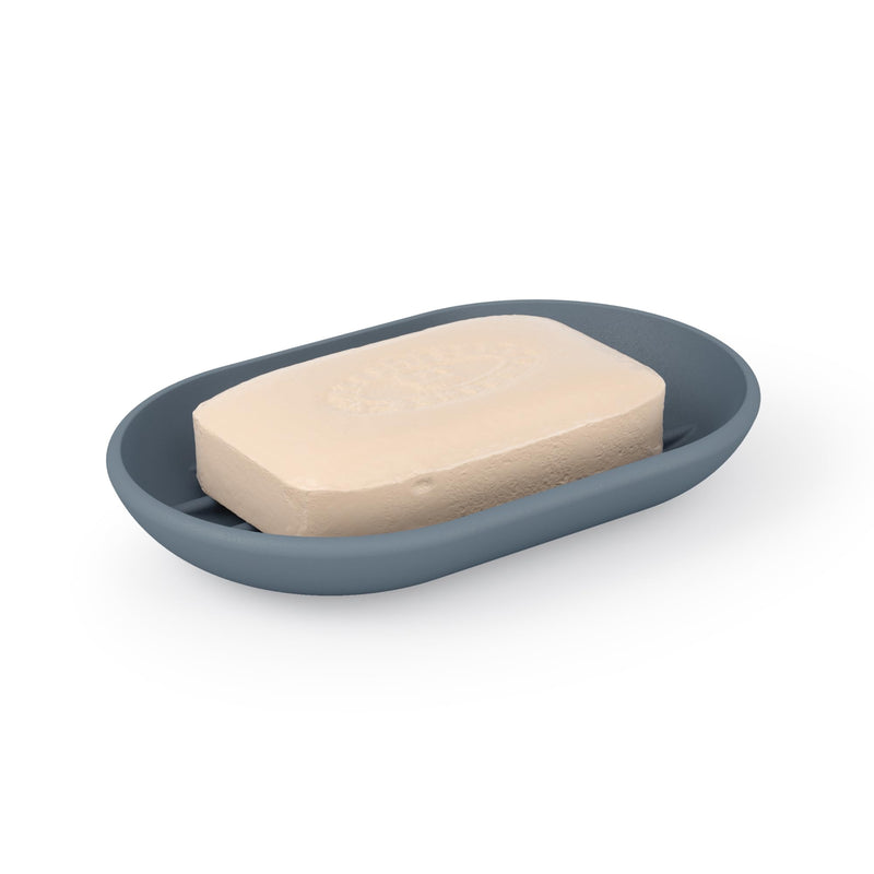 UMBRA - Touch - Soap Dish | Bathroom Countertop Soap Tray and Draining Dish Home & Kitchen Slate Blue