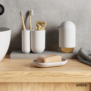 UMBRA - Touch - Soap Dish | Bathroom Countertop Soap Tray and Draining Dish Home & Kitchen White