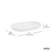 UMBRA - Touch - Soap Dish | Bathroom Countertop Soap Tray and Draining Dish Home & Kitchen White