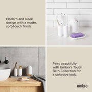 UMBRA - Touch - Soap Dish | Bathroom Countertop Soap Tray and Draining Dish Home & Kitchen White