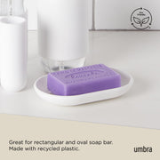 UMBRA - Touch - Soap Dish | Bathroom Countertop Soap Tray and Draining Dish Home & Kitchen White
