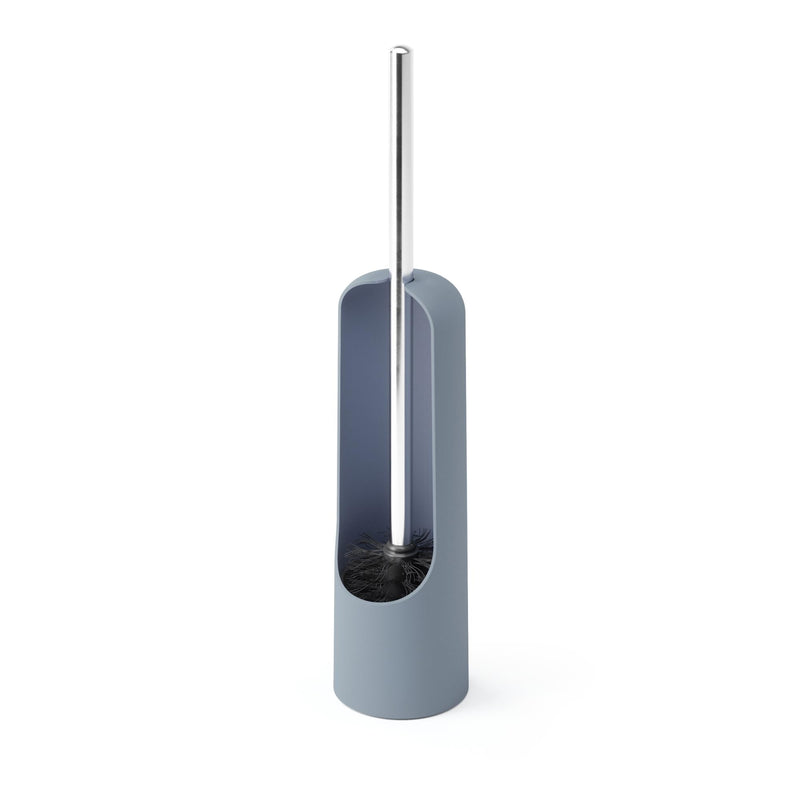 UMBRA - Touch Toilet Brush | Modern Compact Bathroom Brush with Holder & Stand Home & Kitchen Slate Blue