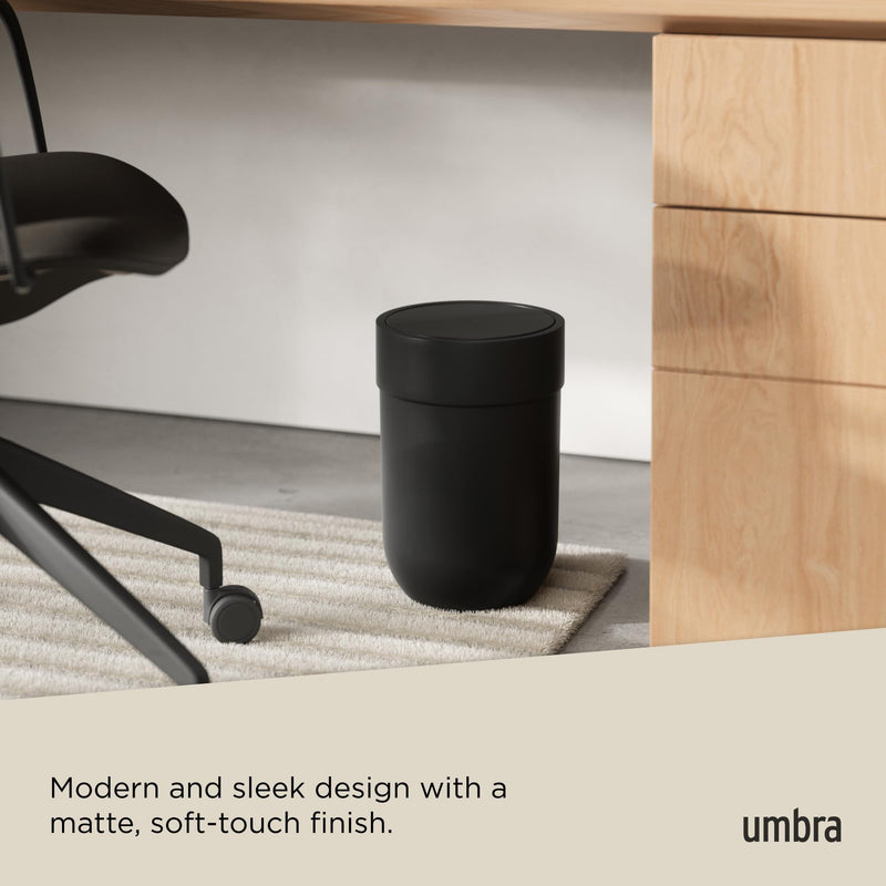 UMBRA - Touch Trash Can | Modern Waste Bin for Home, Kitchen & Office Use Home & Kitchen Black