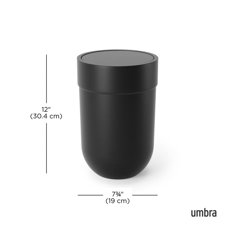 UMBRA - Touch Trash Can | Modern Waste Bin for Home, Kitchen & Office Use Home & Kitchen Black