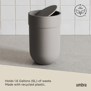 UMBRA - Touch Trash Can | Modern Waste Bin for Home, Kitchen & Office Use Home & Kitchen Grey