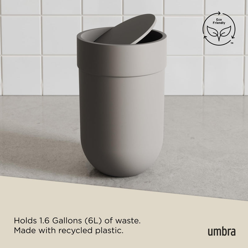 UMBRA - Touch Trash Can | Modern Waste Bin for Home, Kitchen & Office Use Home & Kitchen Grey