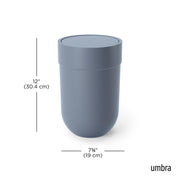 UMBRA - Touch Trash Can | Modern Waste Bin for Home, Kitchen & Office Use Home & Kitchen Slate Blue