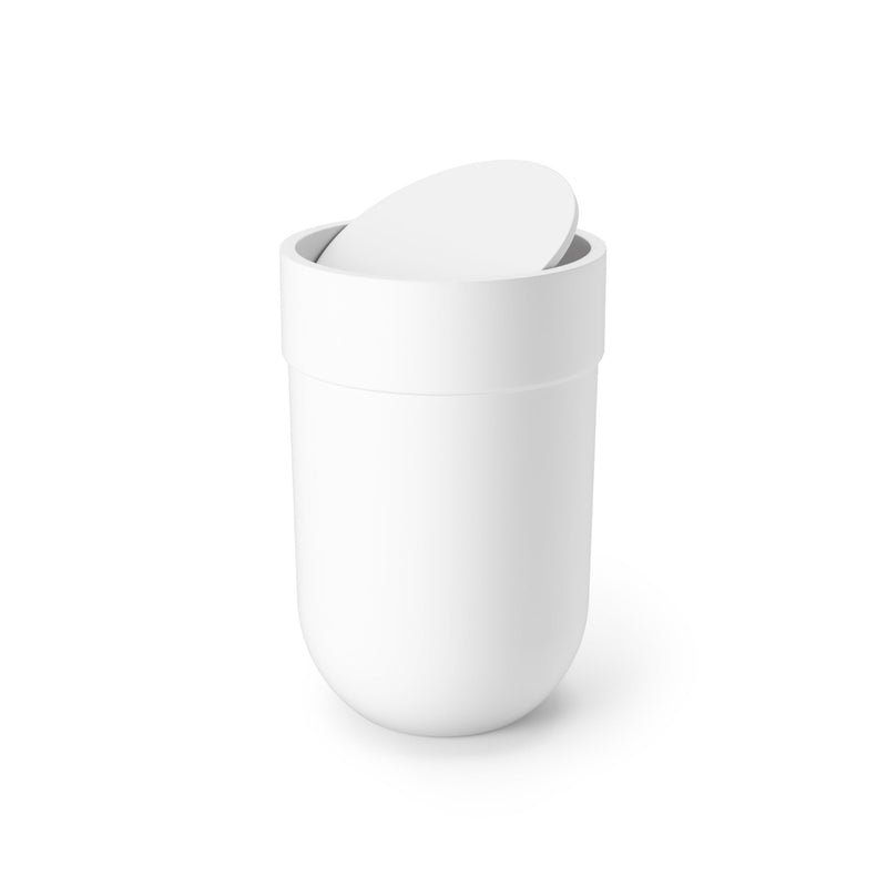 UMBRA - Touch Trash Can | Modern Waste Bin for Home, Kitchen & Office Use Home & Kitchen White