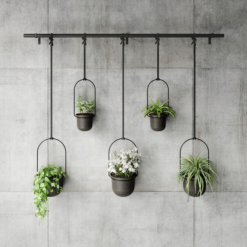 UMBRA - Triflora Hanging Planters | Set of 5 Home & Kitchen Black
