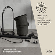 UMBRA - Triflora Hanging Planters | Set of 5 Home & Kitchen Black
