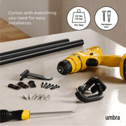 UMBRA - Twilight Blackout Curtain Rod | Adjustable Extendable Curtain Rod System Home & Kitchen 30 - 84" (76 - 213 cm) Matte - Black
