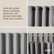 UMBRA - Twilight Blackout Curtain Rod | Adjustable Extendable Curtain Rod System Home & Kitchen 66 - 144" (168 - 365 cm) Matte - Black