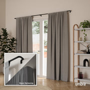 UMBRA - Twilight Blackout Curtain Rod | Adjustable Extendable Curtain Rod System Home & Kitchen 66 - 144" (168 - 365 cm) Matte - Black