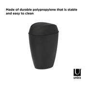 UMBRA - Twirla Trash Can | Modern Rotating Waste Bin for Home and Office Use Home & Kitchen Metallic - White