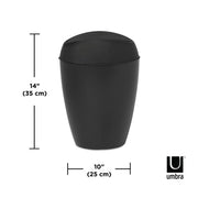 UMBRA - Twirla Trash Can | Modern Rotating Waste Bin for Home and Office Use Home & Kitchen Metallic - White