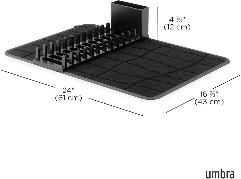 UMBRA - UDry Ultra Drying Rack with Mat - Black Home & Kitchen