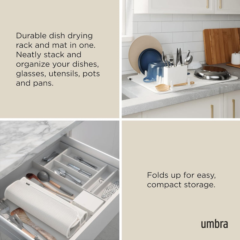 UMBRA - UDry Ultra Drying Rack with Mat - Sand Home & Kitchen